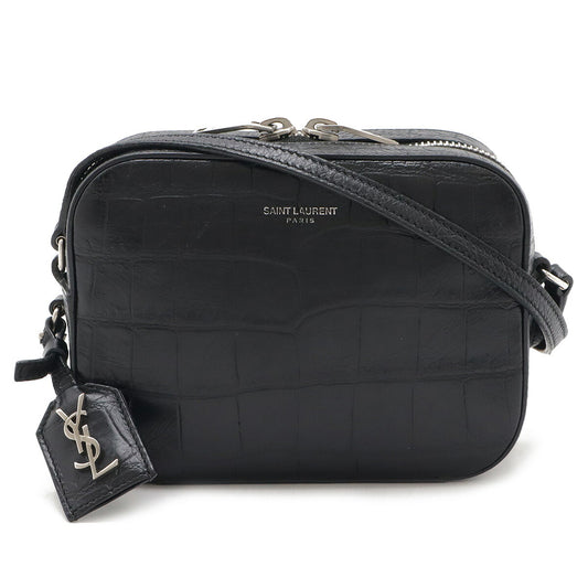 Yves Saint Laurent Croc Leather Small Camera Bag