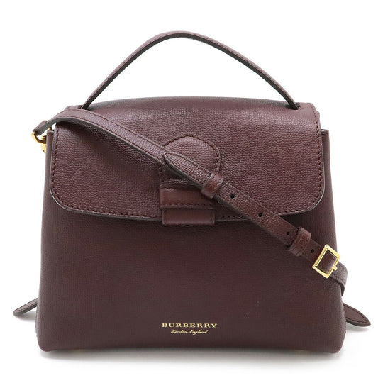 Burberry Nova Check Canvas Leather Handbag