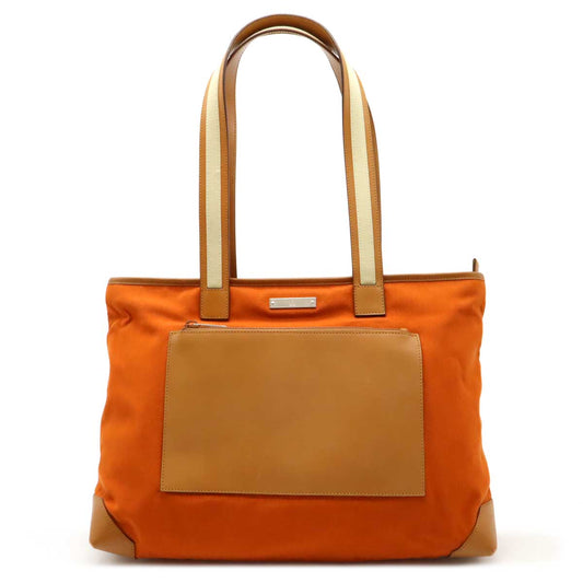 Gucci Canvas Leather Tote Bag