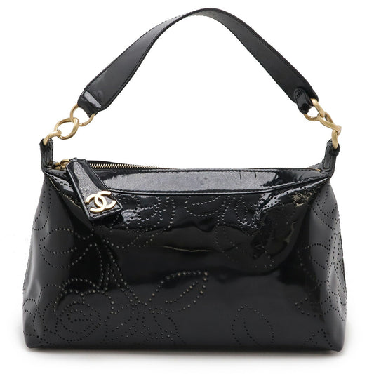 Chanel Camellia Patent Leather Shoulder Bag