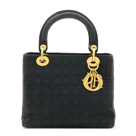 Dior Lady Dior Cannage Nylon Handbag Tote