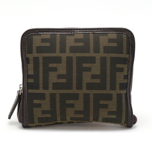 Fendi Zucca Nylon Canvas Leather Tote Bag