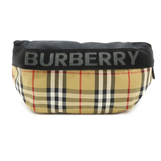 Burberry Vintage Check Nylon Leather Bum Bag