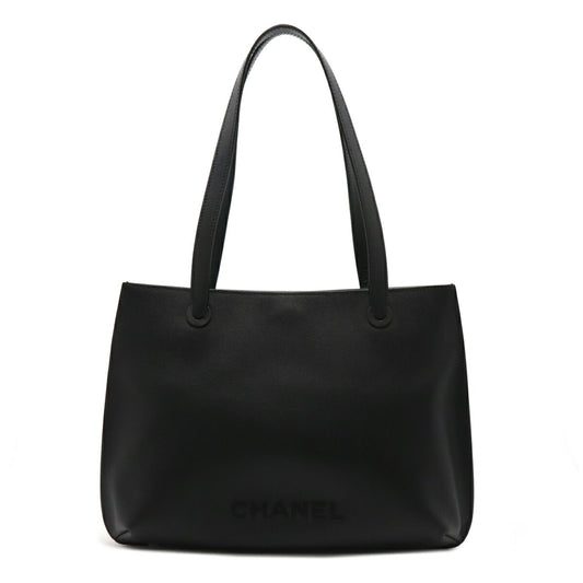 Chanel Caviar Skin Logo Tote Bag