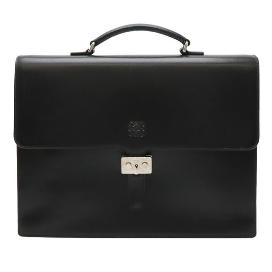 Loewe Leather Briefcase Business Bag Black