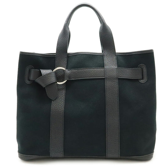 Hermes Canvas Leather Petit Ceinture MM Tote Bag