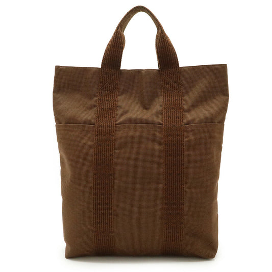 Hermes Canvas Cabas Tote Bag Brown