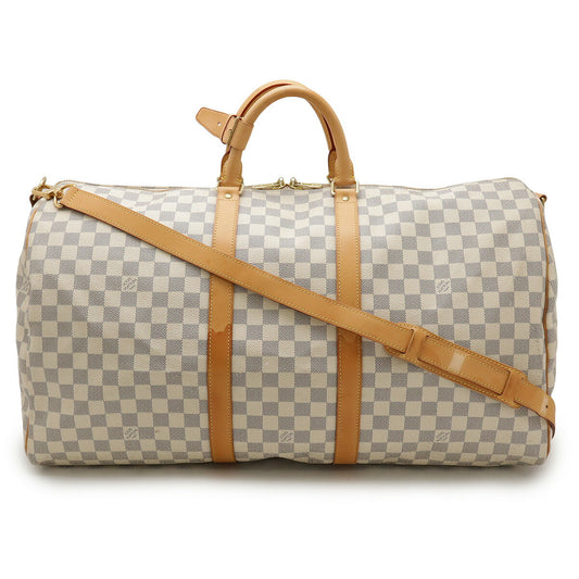 Louis Vuitton Damier Azur Keepall Bandouliere 55 Bag