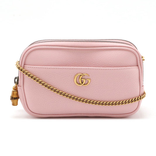 Gucci GG Marmont Super Mini Bag Leather Bamboo
