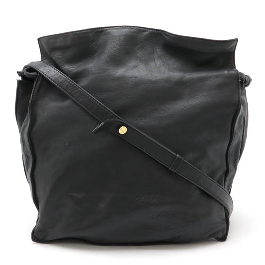 Loewe Anagram Leather Shoulder Bag Black