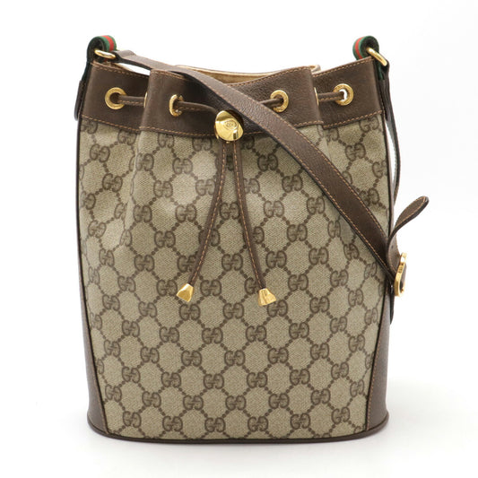 Gucci GG Plus Shoulder Bag Beige Brown