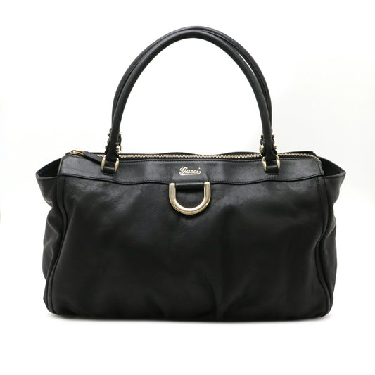 Gucci Leather Abbey Tote Bag Black