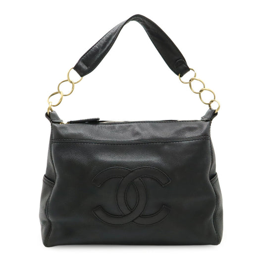 Chanel Leather Coco Mark Chain Shoulder Bag