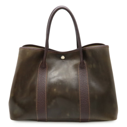 Hermes Garden Party PM Tote Bag Dark Brown