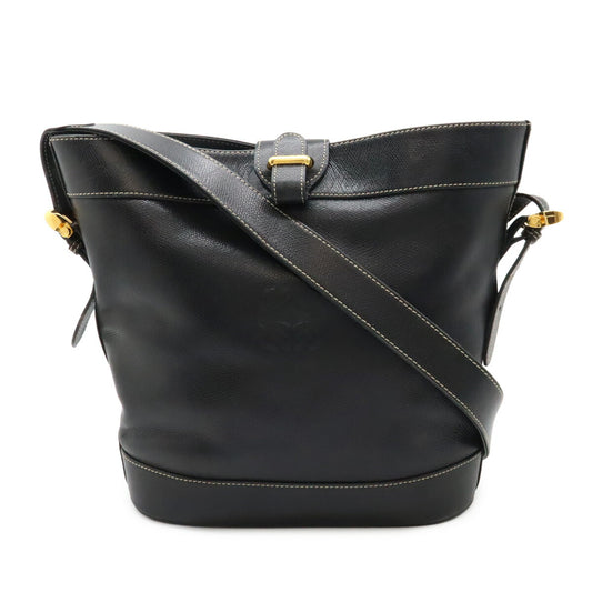 Loewe Anagram Leather Shoulder Bag Black