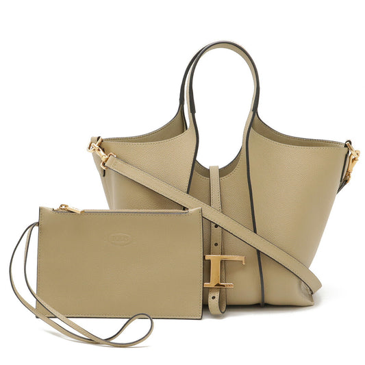 Tod's Timeless Mini 2WAY Handbag Beige