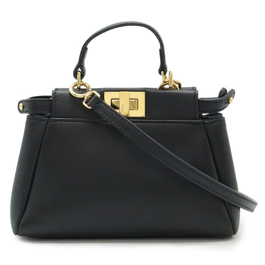 Fendi Micro Peekaboo Leather Handbag 8M0355
