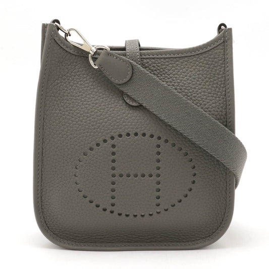 Hermes Evelyne TPM Shoulder Bag Gray Leather