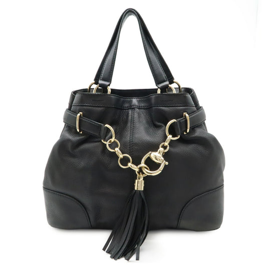 Gucci Leather Tote Bag Black