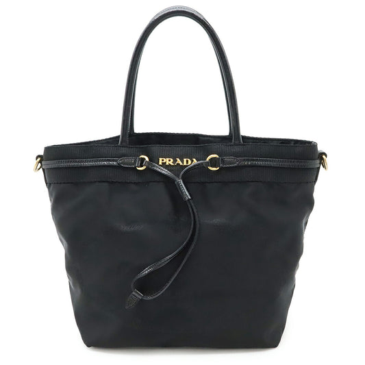 Prada Nylon Leather Handbag