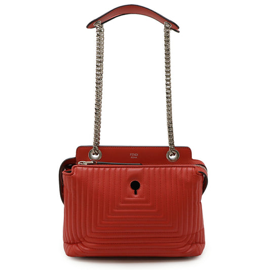 Fendi Dotcom Click Leather Chain Shoulder Bag
