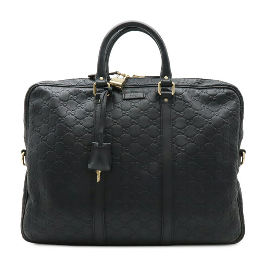 Gucci Leather Business Briefcase Black