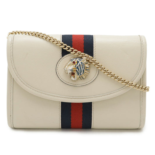 Gucci Rajah Leather Chain Shoulder Bag