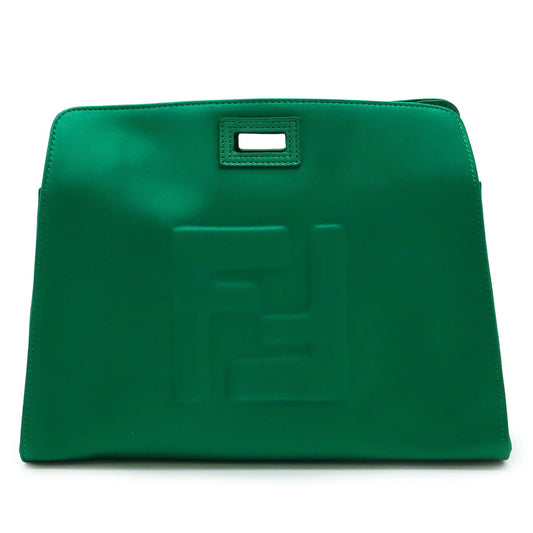 Fendi Peekaboo Defender Satin Leather Handbag