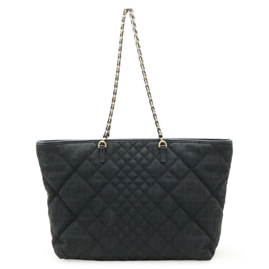 Fendi Nylon Jacquard Quilted Tote Bag