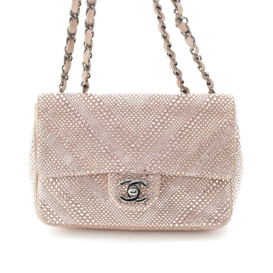 Chanel Rhinestone Coco Mark Turn Lock Swarovski Chain Shoulder Bag