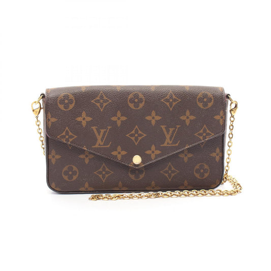 Louis Vuitton Pochette Felicie Shoulder Bag Brown