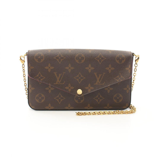 Louis Vuitton Pochette Felicie Shoulder Bag Brown