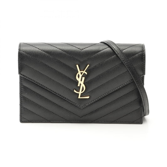 Saint Laurent Monogram Leather Shoulder Bag