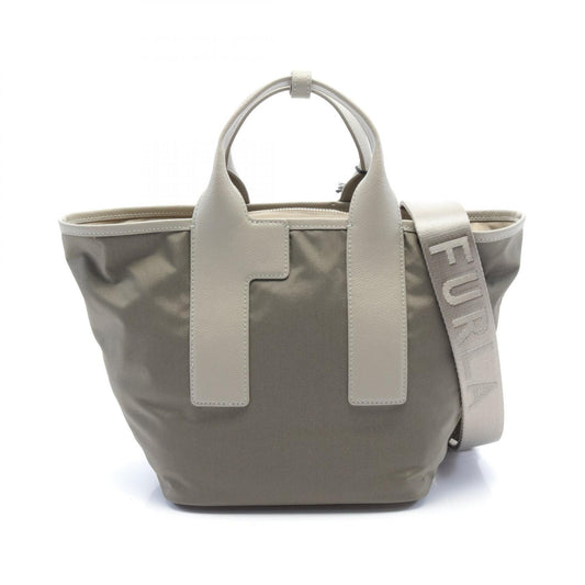 Furla Piuma M Leather Nylon Handbag