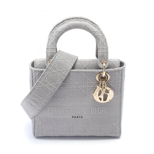 Dior Lady D-Lite Medium Canvas Handbag