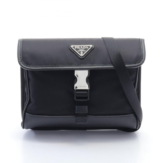 Prada Nylon Saffiano Leather Shoulder Bag