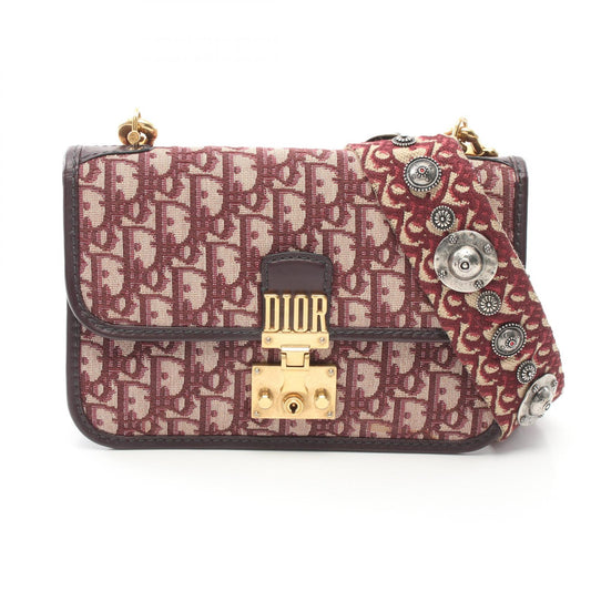 Dior Canvas Leather Shoulder Bag