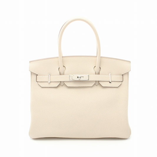 Hermes Birkin 30 Togo Handbag White