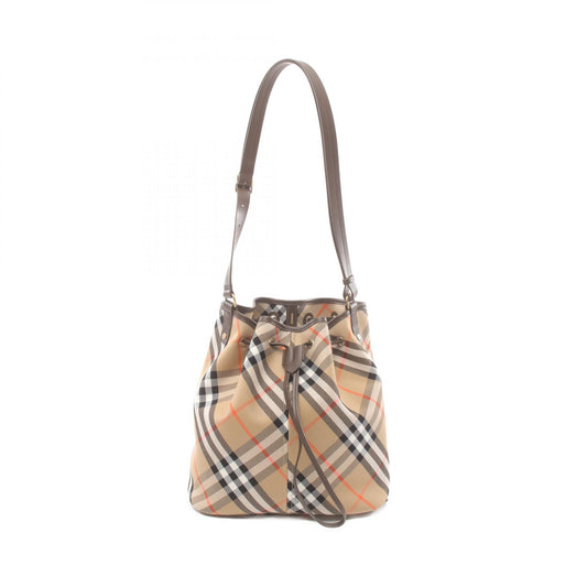 Burberry Vintage Check Canvas Leather Shoulder Bag