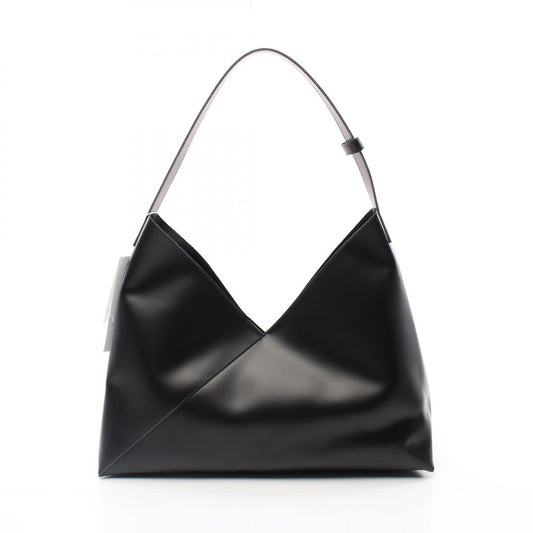 MM6 Leather Shoulder Bag Black
