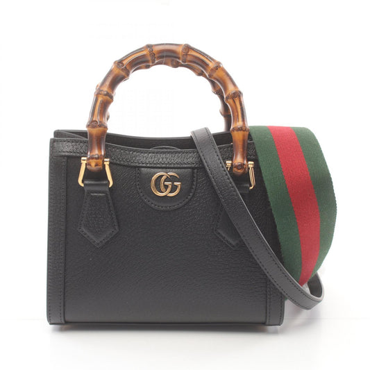Gucci Diana Mini Bamboo Leather Tote Bag