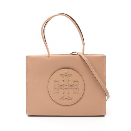Tory Burch ELLA Tote Bag Faux Leather Brown