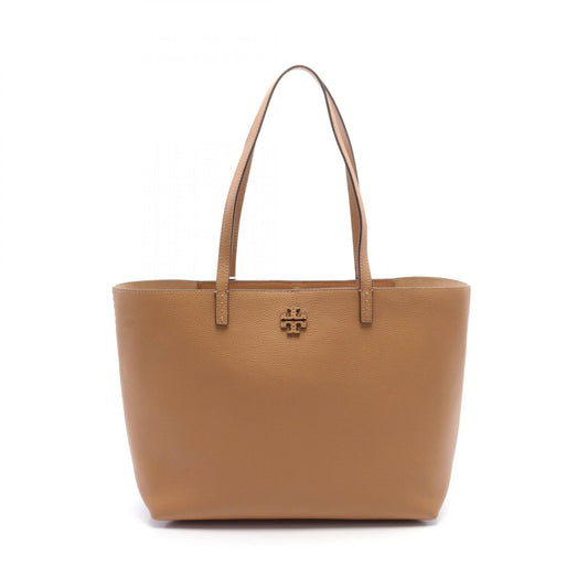 Tory Burch McGraw Leather Tote Bag Brown