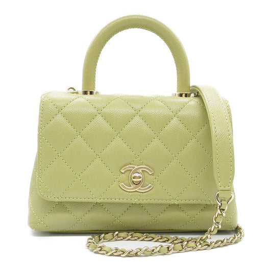 Chanel Caviar Coco Handle Chain Shoulder Bag