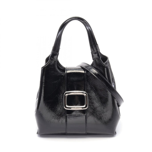 Roger Vivier Leather Viv Handbag Black