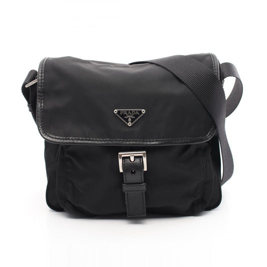 Prada Nylon Leather Shoulder Bag