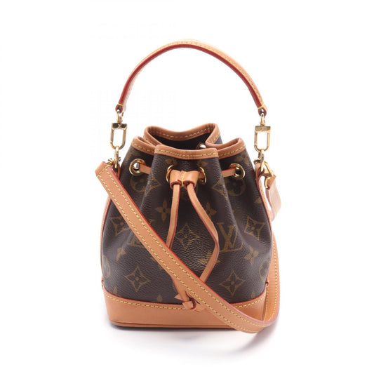 Louis Vuitton Nano Noe Handbag PVC Canvas Leather