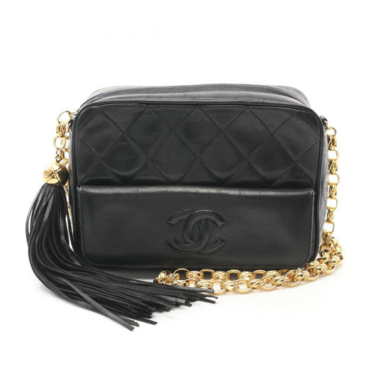 Chanel Lambskin Matelasse Shoulder Bag Black