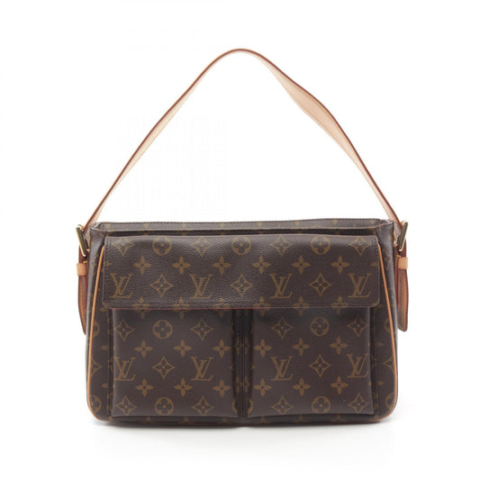 Louis Vuitton Vivacite GM Shoulder Bag Brown