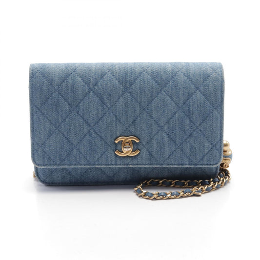 Chanel Denim Matelasse Shoulder Bag AP1450